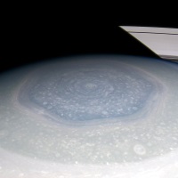 Saturn's hexagon as viewed by Cassini (Credit: NASA/JPL/SSI)