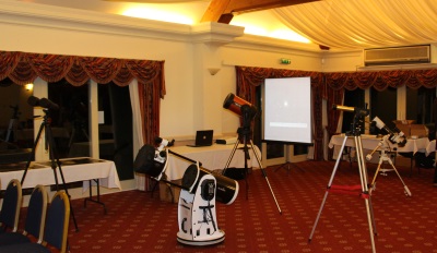 Telescopes indoors at last year's event